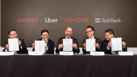 $1 billion invested in Uber by Toyota, SoftBank fund, Denso.